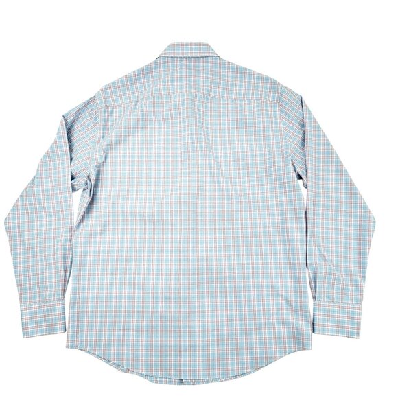 Peter Millar Shirt Men's Large Summer Comfort Plaid Long Sleeve Button Up - Picture 5 of 8